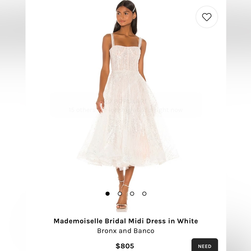 Bronx and Banco Mademoiselle Bridal Midi Dress in White